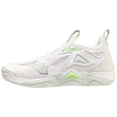 Zapatillas Para Voleibol Mizuno WAVE Momentum 3 Mujer Blancos / Verdes - Chile M087CYLGEU